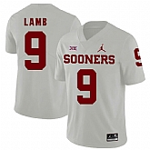 Oklahoma Sooners 9 CeeDee Lamb White College Football Jersey Dzhi,baseball caps,new era cap wholesale,wholesale hats